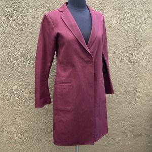 Jil Sander maroon burgundy wine vintage coat